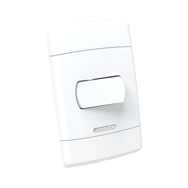 Conjunto De Interruptores Paralelo 1 Tecla E 10A Branco Durín Imagem de Conjunto De Interruptores Paralelo 1 Tecla E 10A Branco Durín