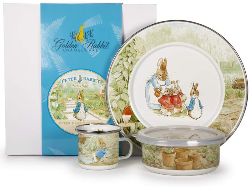 Imagem de Conjunto de jantar infantil Golden Rabbit Enamelware Peter Rabbit