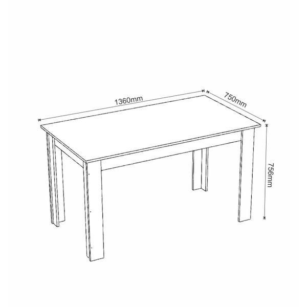 Imagem de Conjunto de Jantar Mesa Retangular Timbo com 6 Cadeiras Dalas