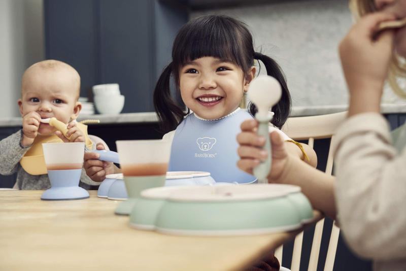 Imagem de Conjunto de jantar para bebês BabyBjörn 5 peças em azul em pó