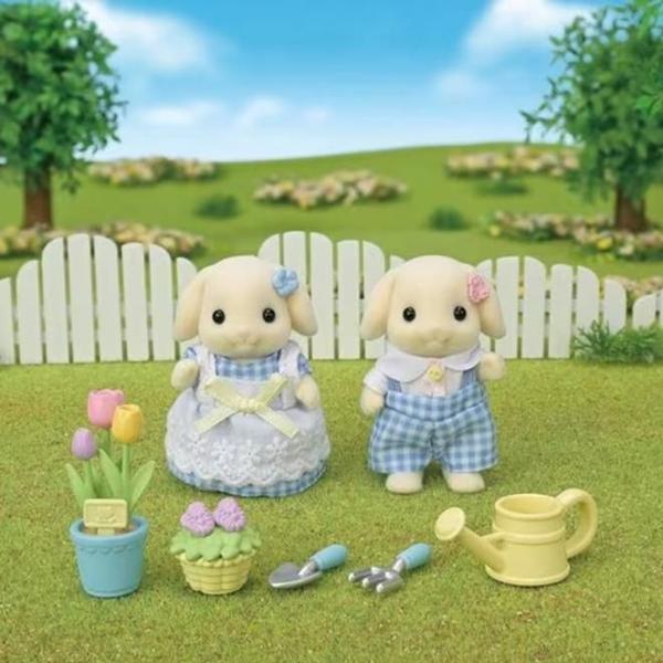 Imagem de Conjunto De Jardinagem - Irma & Irmao Coelhos Flor - Sylvanian Families