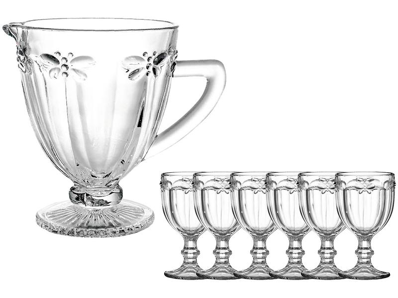 Conjunto de Jarra 1,1L e Copos 330ml de Vidro Haus Libélula Empire 7 Peças Conjunto de Jarra 1,1L e Copos 330ml de Vidro Haus Libélula Empire 7 Peças