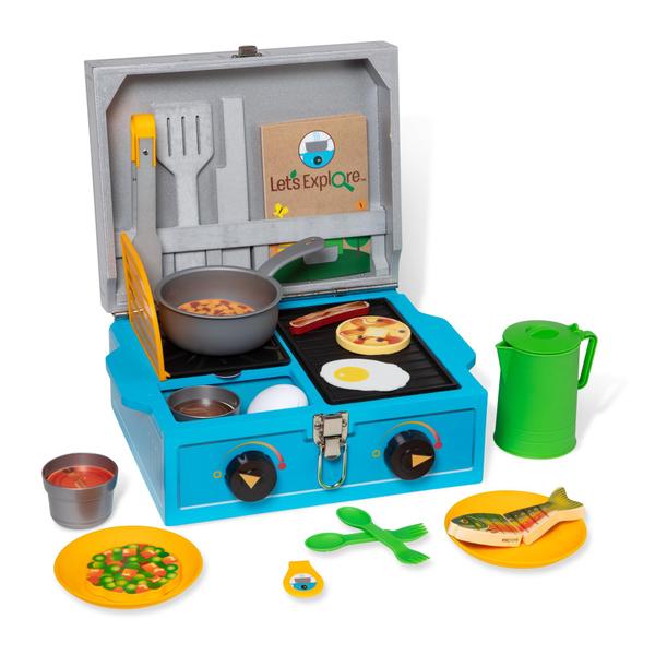 Conjunto de jogos Camp Stove Melissa & Doug Let's Explore 24 peças Imagem de Conjunto de jogos Camp Stove Melissa & Doug Let's Explore 24 peças