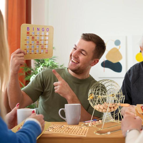 Imagem de Conjunto de jogos de bingo GSE Games & Sports Expert Deluxe com caixa de latão