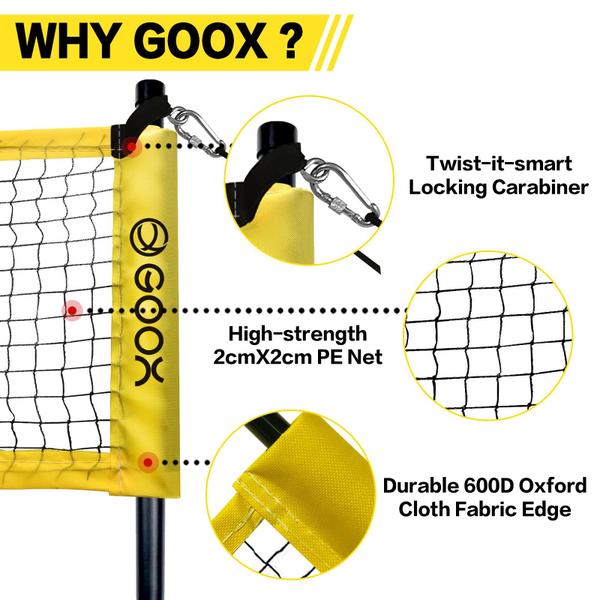 Imagem de Conjunto de jogos de voleibol GOOX 4 Square para 4 pessoas com bolsa