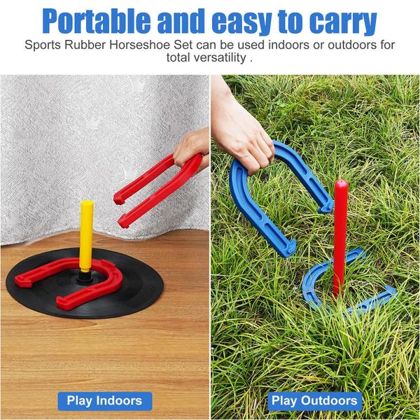 Imagem de Conjunto de jogos Horseshoes Win SPORTS Rubber para crianças e adultos