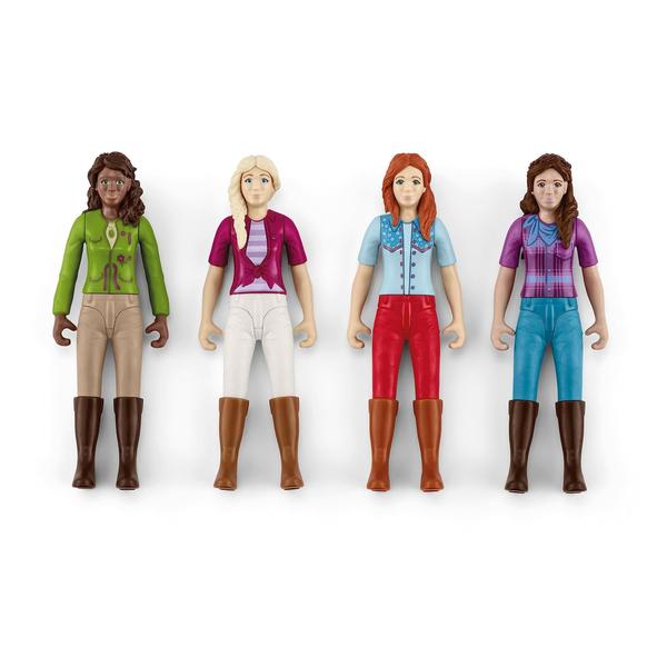 Imagem de Conjunto de jogos Schleich Horse Club Ride Out com 4 meninas cavaleiras de 5 anos ou mais