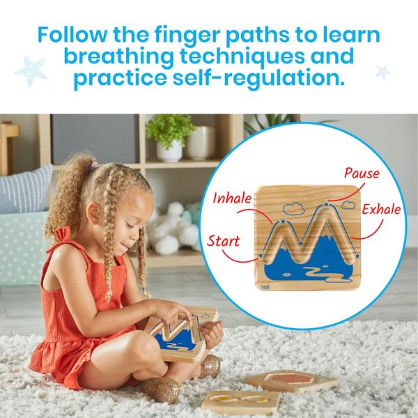 Imagem de Conjunto de labirinto de madeira Mindful Hand2mind Tactile Sensory Toys Kids