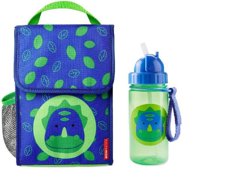 Imagem de Conjunto De Lancheira + Garrafinha Infantil Dino Skip Hop