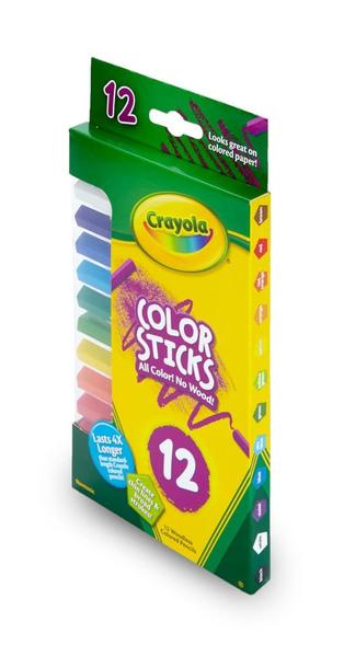 Imagem de Conjunto de lápis de cor sem madeira Crayola Color Sticks, 12 unidades