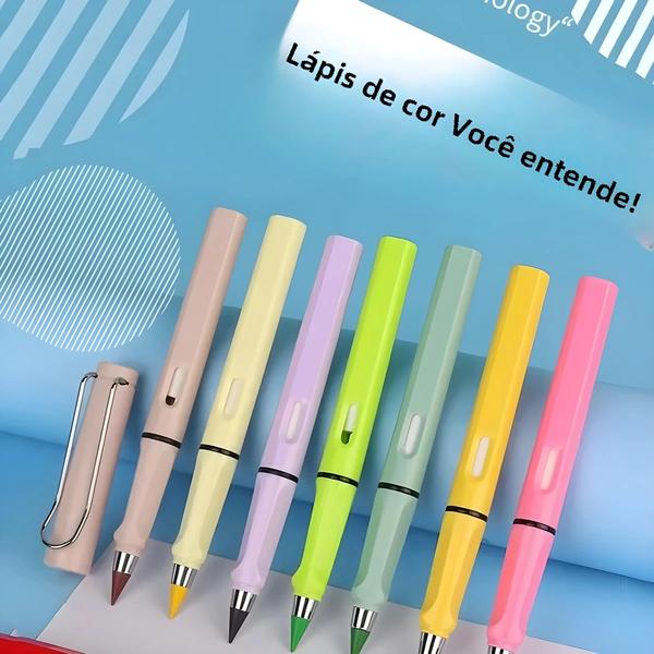 Imagem de Conjunto De Lápis Mágicos Apagáveis Coloridos, Cabeças Substituíveis Ecológicas, 12 Peças, Desenho