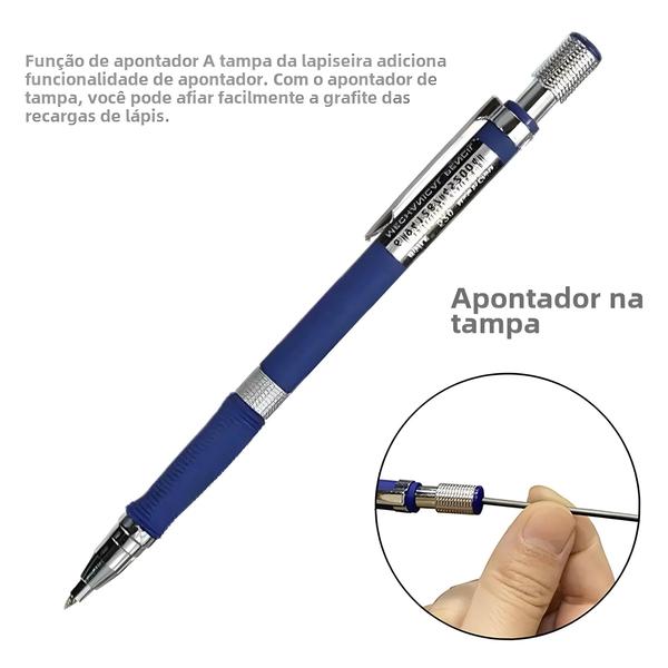 Imagem de Conjunto De Lápis Mecânico 2B 2,0 Mm Automático Com Recargas Para Desenho, Escrita, Artesanato,