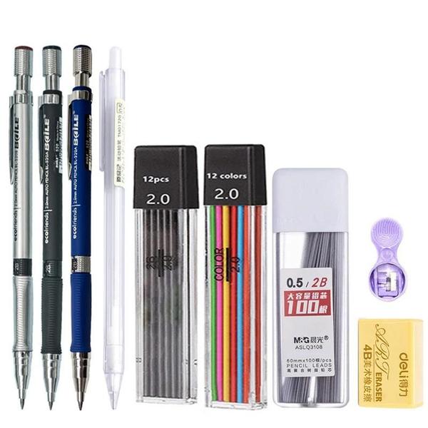 Conjunto de Lápis Mecânico 2mm 2B - Recarga de Chumbo para Desenho e Esboço Imagem de Conjunto de Lápis Mecânico 2mm 2B - Recarga de Chumbo para Desenho e Esboço