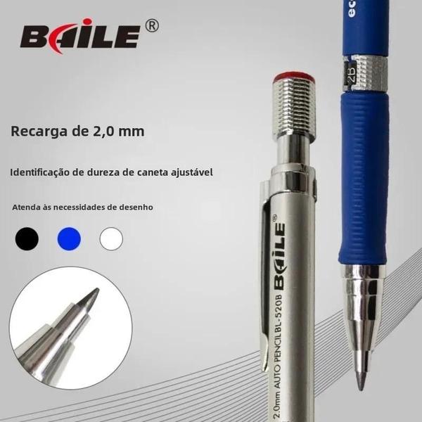 Conjunto de Lápis Mecânico 2mm 2B - Recarga de Chumbo para Desenho e Esboço Imagem de Conjunto de Lápis Mecânico 2mm 2B - Recarga de Chumbo para Desenho e Esboço