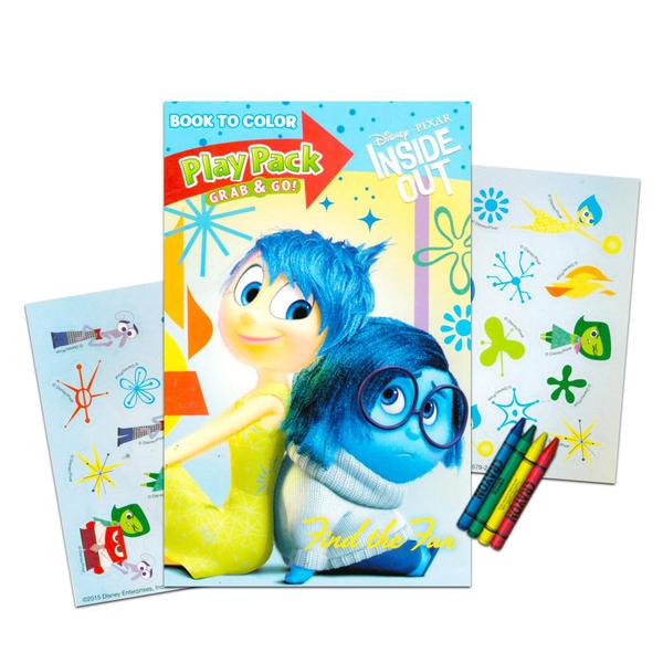 Imagem de Conjunto de lembrancinhas Disney Pixar Inside Out com adesivos e giz de cera