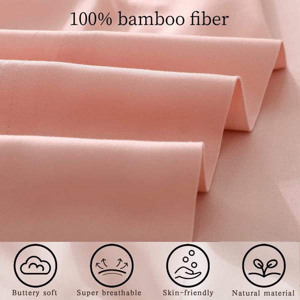 Imagem de Conjunto de lençóis de bambu NATUREFIELD Luxury 100% Bamboo King