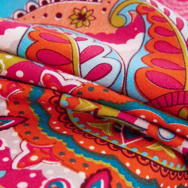 Imagem de Conjunto de lençóis de cama Pangzi Bohemian Retro 1 Lençol com elástico 1 Fla