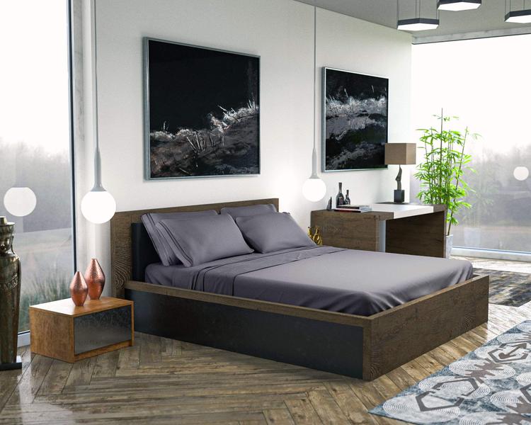 Imagem de Conjunto de lençóis DREAMCARE, cama de tamanho completo, 6 peças, 2500 Supreme Grey