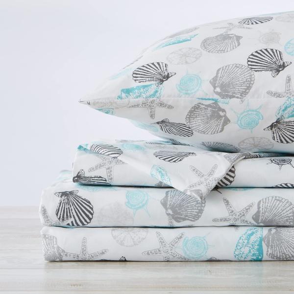 Imagem de Conjunto de lençóis Great Bay Home Coastal Microfiber Full Seashell