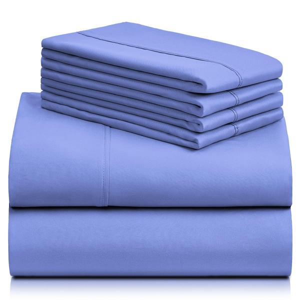 Imagem de Conjunto de lençóis LuxClub King Size 6 peças - azul violeta