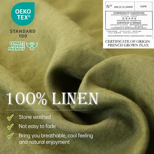 Imagem de Conjunto de lençóis Simple & Opulence 100% linho, 4 peças Basic Style King