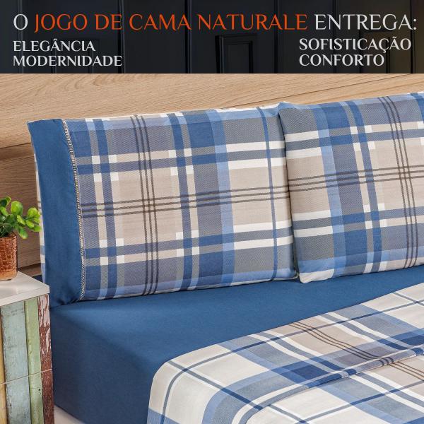 Imagem de Conjunto De Lencol Casal King Size Naturale Floral 04 Peças 200 Fios