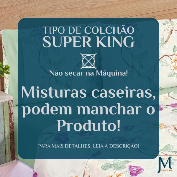 Imagem de Conjunto De Lencol Casal King Size Naturale Floral 04 Peças 200 Fios