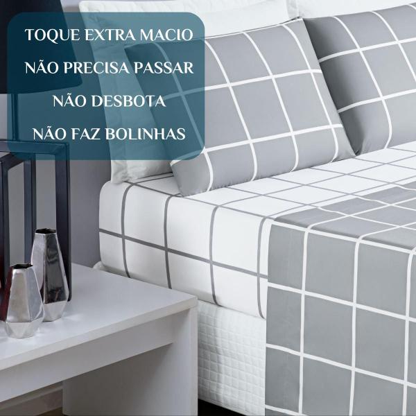 Imagem de Conjunto De Lencol Solteiro Infantil Austin Xadrez 200 FiosSuperMacio