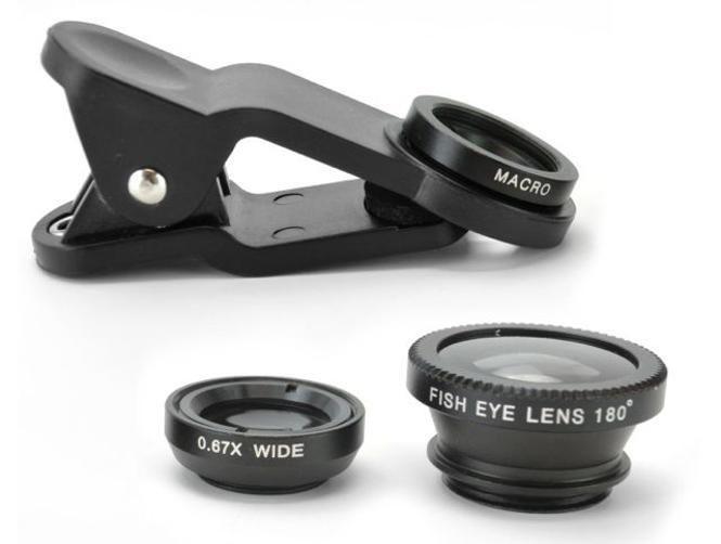 Imagem de Conjunto De Lentes Universal Fish Eye, Macro E Wide