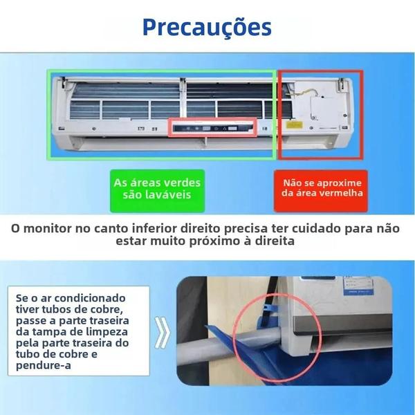 Imagem de Conjunto De Limpeza De Ar Condicionado Doméstico Com Sacos E Capas De Recepção De Água