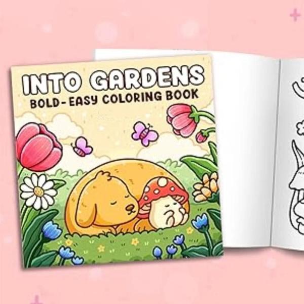 Imagem de Conjunto De Livro Para Colorir Para Adultos E Adolescentes, Plantas Simples E Ousadas, Flores,