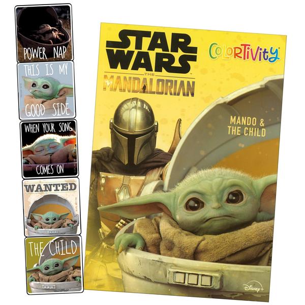 Imagem de Conjunto de livros de colorir de Star Wars Mandalorian - Pacote inclui adesivos baby Yoda e cabide de porta especial (Star Wars Classic)