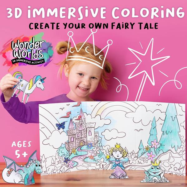 Imagem de Conjunto de livros para colorir Creativity for Kids Wonder Worlds 3D