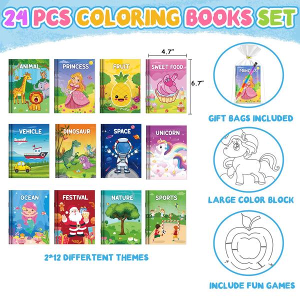 Imagem de Conjunto de livros para colorir ZMLM 24 com 24 lápis de cor empilháveis e 26 bolsas