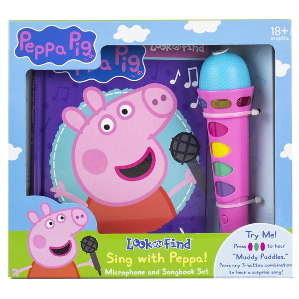 Imagem de Conjunto de livros PI Kids Peppa Pig Sing com microfone e procure e encontre