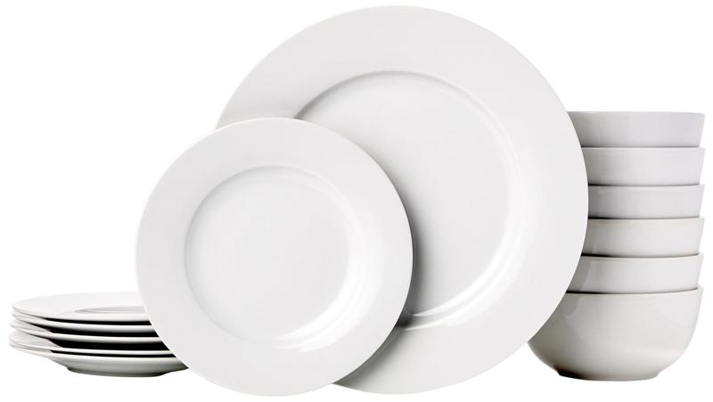 Conjunto de louças Amazon Basics, serviço de 18 peças para 6 pessoas - branco Imagem de Conjunto de louças Amazon Basics, serviço de 18 peças para 6 pessoas - branco