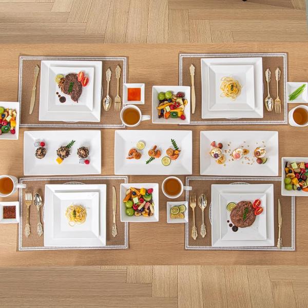 Conjunto de louças Porlien Classic Square 24 peças para 6 Imagem de Conjunto de louças Porlien Classic Square 24 peças para 6