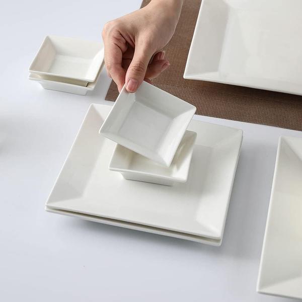 Conjunto de louças Porlien Classic Square 24 peças para 6 Imagem de Conjunto de louças Porlien Classic Square 24 peças para 6