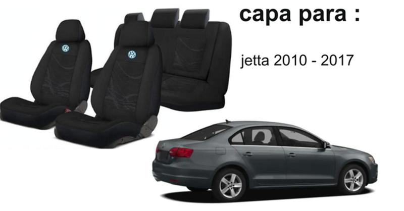 Imagem de Conjunto de Luxo para Jetta 2010-2017: Capas de Bancos, Volante e Chaveiro