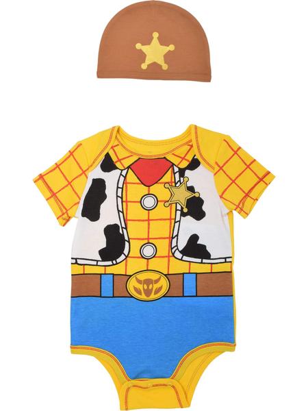 Imagem de Conjunto de macacão e chapéu de cosplay Toy Story Woody Infant Baby Boys da Disney Pixar 24 meses