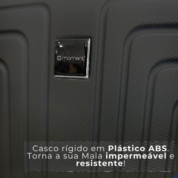 Imagem de Conjunto de Malas ABS Preto com Frasqueira Praticidade Total