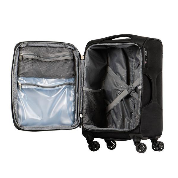 Imagem de Conjunto de Malas de Viagem em Poliester Samsonite Kick Air Tsa e Rodas Duplas 2pcs P/m Preto