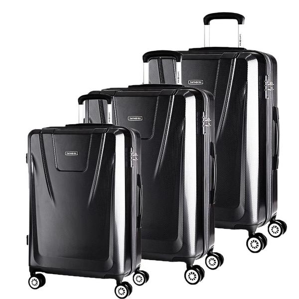 Imagem de Conjunto de Malas de Viagem Expansível Policarbonato Samsonite Derby Cadeado Tsa 3pcs P/m/g Preto