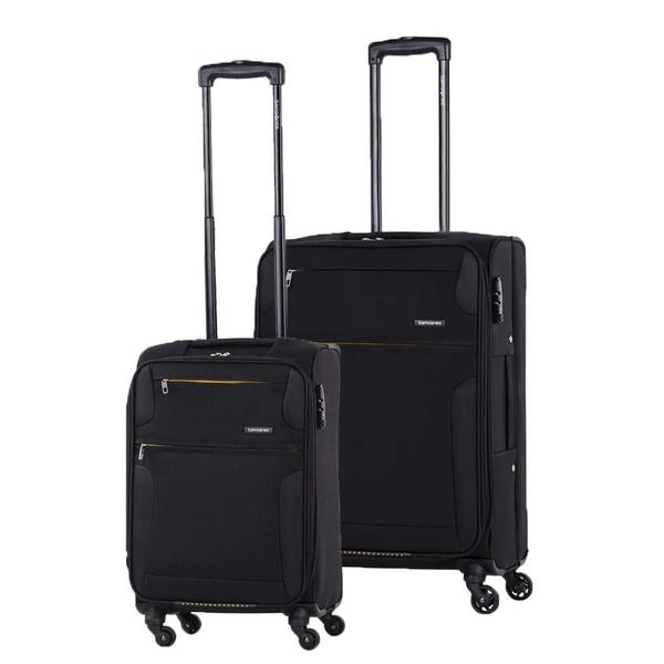 Imagem de Conjunto de Malas de Viagem Expansível Poliester Samsonite Bahia Cadeado Tsa Rodas 360º P/m Preto