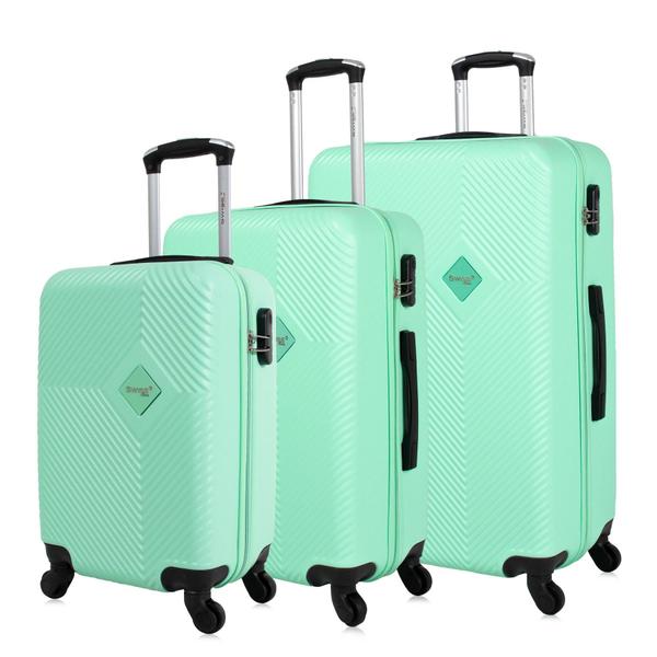 Conjunto de malas de viagem P/M/G Zug Verde Swiss Move - Conjunto
