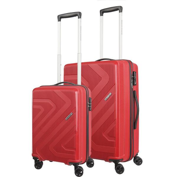 Imagem de Conjunto de Malas Polipropileno American Tourister Camboriu Cadeado Tsa Rodas 360º P/m Vermelha