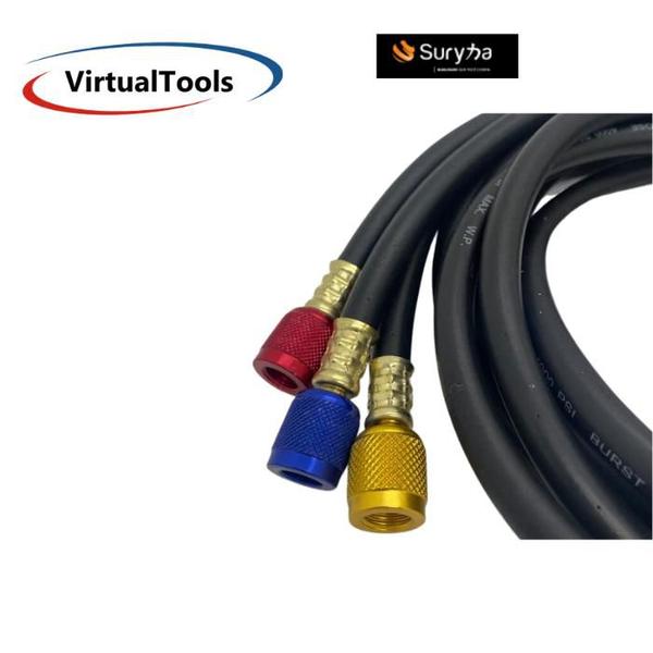 Conjunto de mangueiras premium 150cm r410 r32 suryha - 80150184 Imagem de Conjunto de mangueiras premium 150cm r410 r32 suryha - 80150184