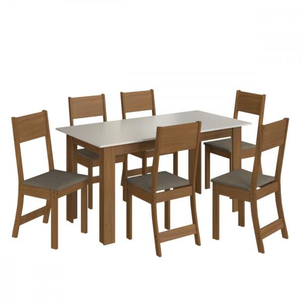 Imagem de Conjunto De Mesa 1,50cm Belgica Com 6 Cadeiras Indekes