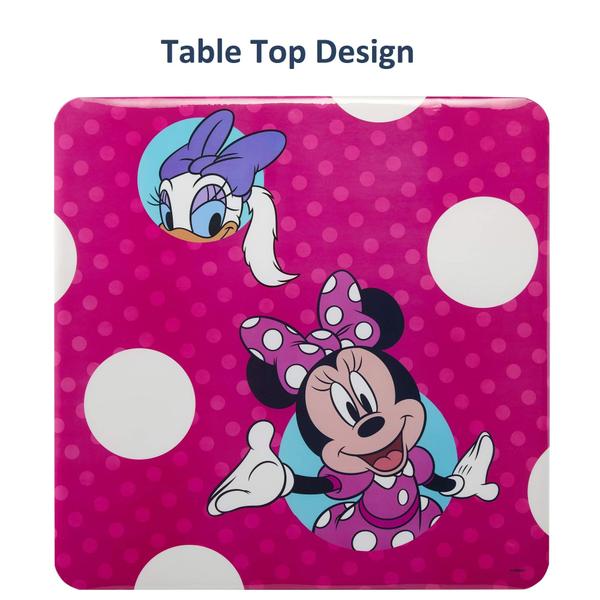 Imagem de Conjunto de mesa de atividades Jakks Pacific Minnie Jr com 1 cadeira azul/vermelha