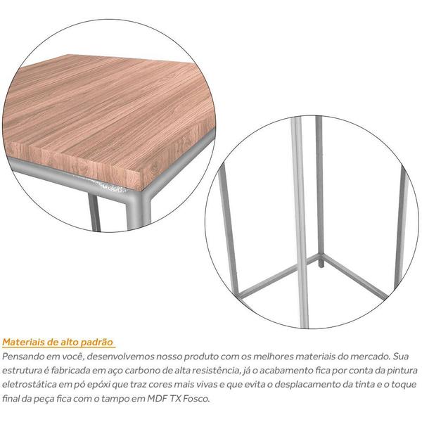 Imagem de Conjunto De Mesa De Canto Lateral Para Sala Genebra Prata